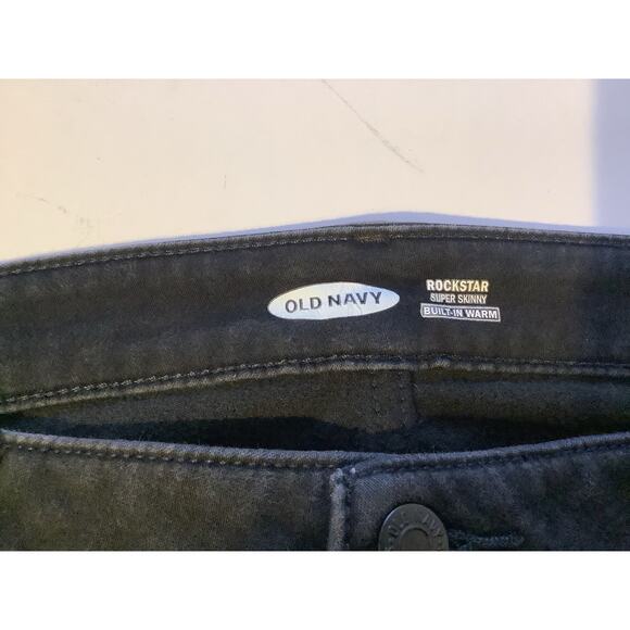Old Navy Rockstar Super Skinny Built In Warm Black Jeans Size 10 Tall 658 - Picture 3 of 7